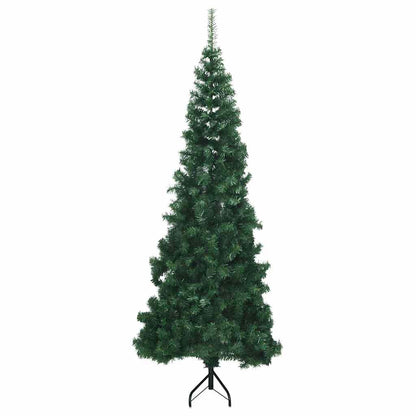 Hoek Kunstkerstboom met 300 LED Groen 210 cm PVC en Metaal