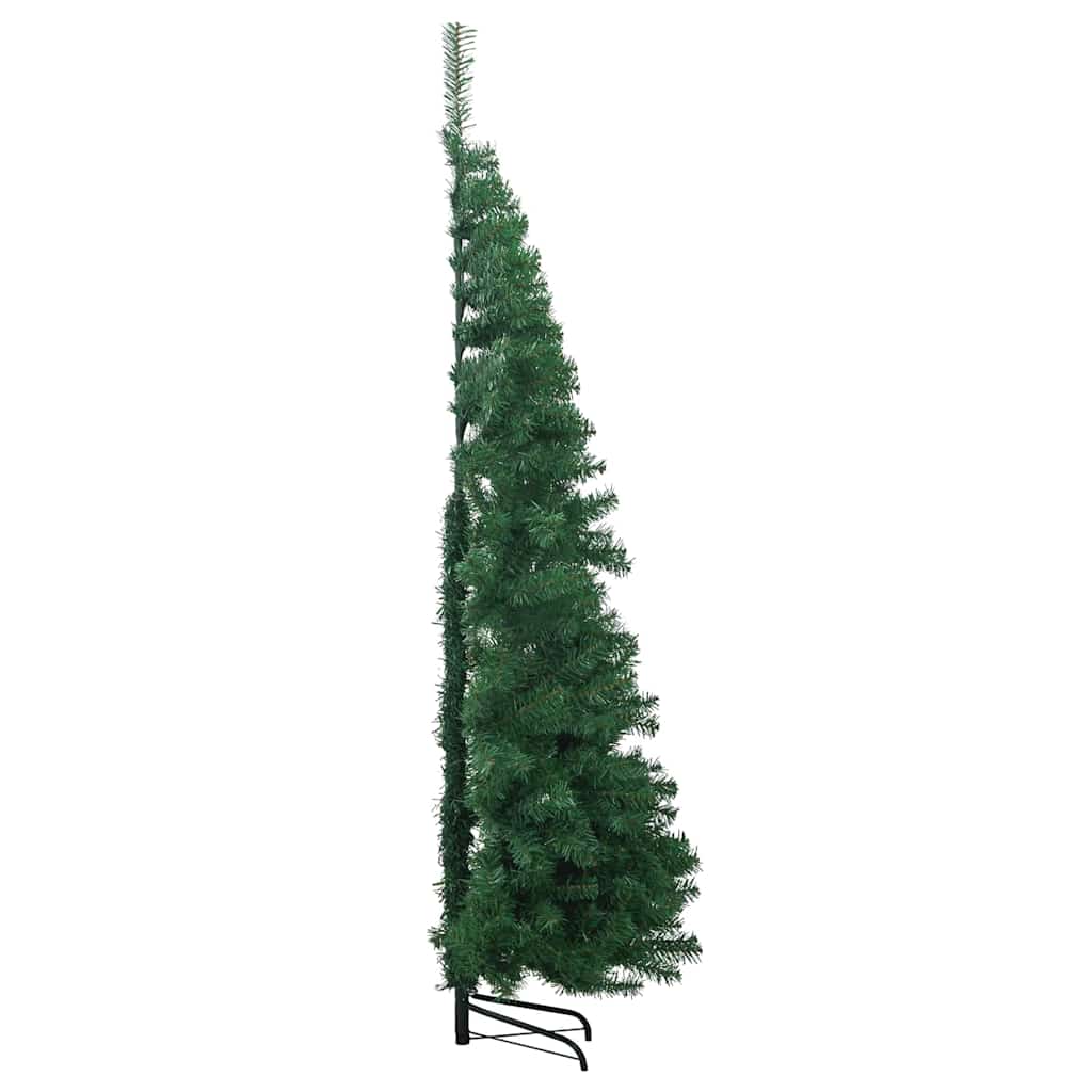 Hoek Kunstkerstboom met 300 LED Groen 210 cm PVC en Metaal