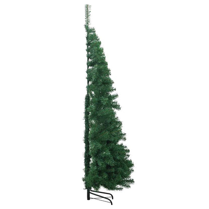 Hoek Kunstkerstboom met 300 LED Groen 210 cm PVC en Metaal