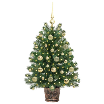 Kunstkerstboom met 150 LED met standaard Groen 95 cm PE en PVC