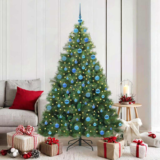 Kunstkerstboom met 300 LED met standaard Groen 180 cm PE en PVC