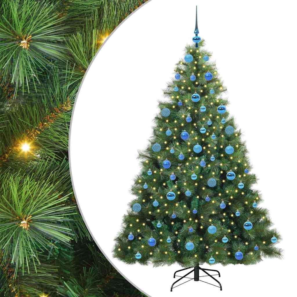 Kunstkerstboom met 300 LED met standaard Groen 180 cm PE en PVC