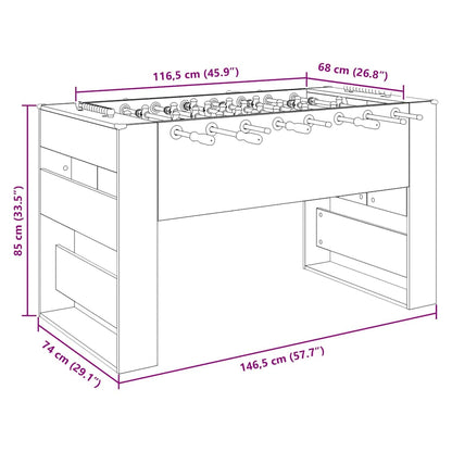 Honkbaltafel Artisan Eik 146,5 x 74 x 85 cm Bewerkt hout