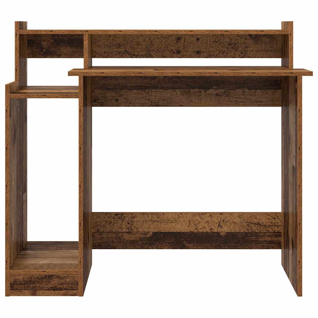 Bureau met plank Oudhout 97 x 45 x 90 cm Bewerkt hout