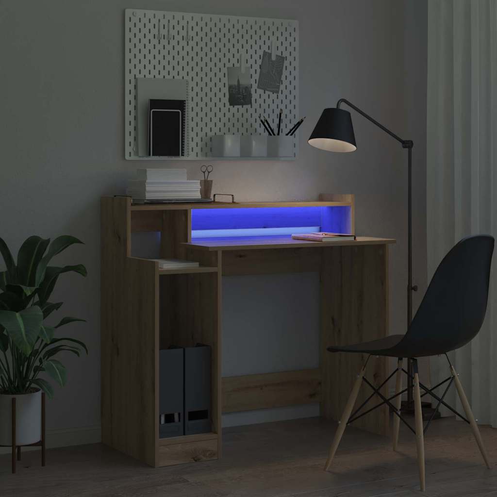 Bureau met plank Artisan Eiken 97 x 45 x 90 cm Bewerkt hout