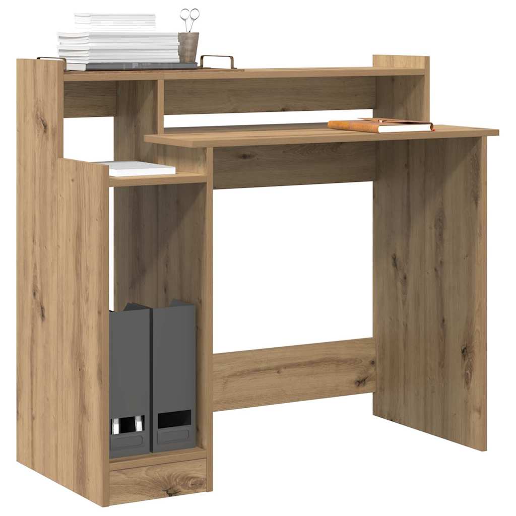 Bureau met plank Artisan Eiken 97 x 45 x 90 cm Bewerkt hout