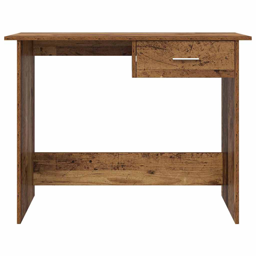 Bureau met lade Oudhout 100 x 50 x 76 cm Bewerkt hout