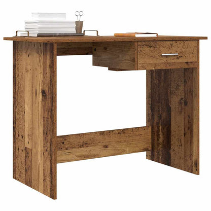 Bureau met lade Oudhout 100 x 50 x 76 cm Bewerkt hout