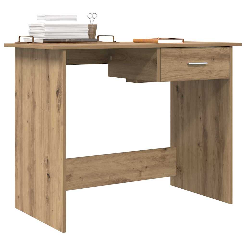 Bureau met lade Artisan Eiken 100 x 50 x 76 cm Bewerkt hout