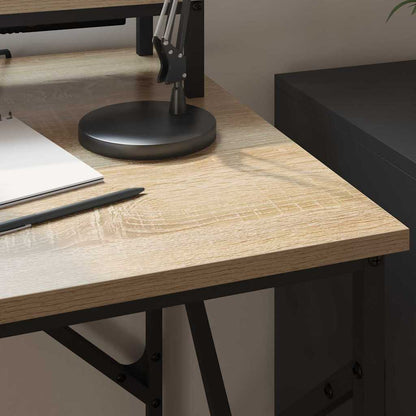 Bureau met plank Sonoma Eiken 100 x 50 x 86,5 cm Bewerkt hout