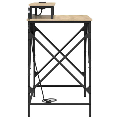 Bureau met plank Sonoma Eiken 100 x 50 x 86,5 cm Bewerkt hout