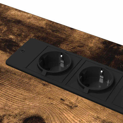 Bureau met plank Gerookt eiken 100 x 50 x 86,5 cm Bewerkt hout