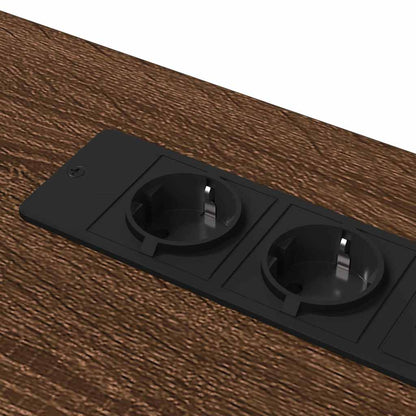 Bureau met plank Bruin Eiken 100 x 50 x 86,5 cm Bewerkt hout