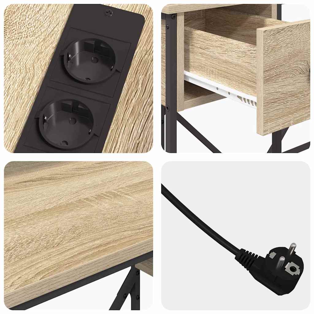 Bureau met lade Sonoma Eiken 120 x 79 x 86,5 cm Bewerkt hout