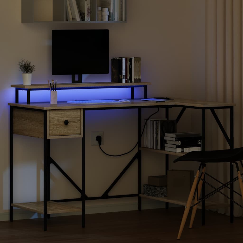 Bureau met lade Sonoma Eiken 120 x 79 x 86,5 cm Bewerkt hout