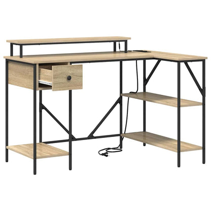 Bureau met lade Sonoma Eiken 120 x 79 x 86,5 cm Bewerkt hout