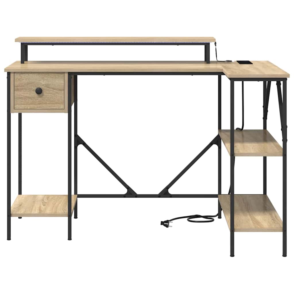 Bureau met lade Sonoma Eiken 120 x 79 x 86,5 cm Bewerkt hout