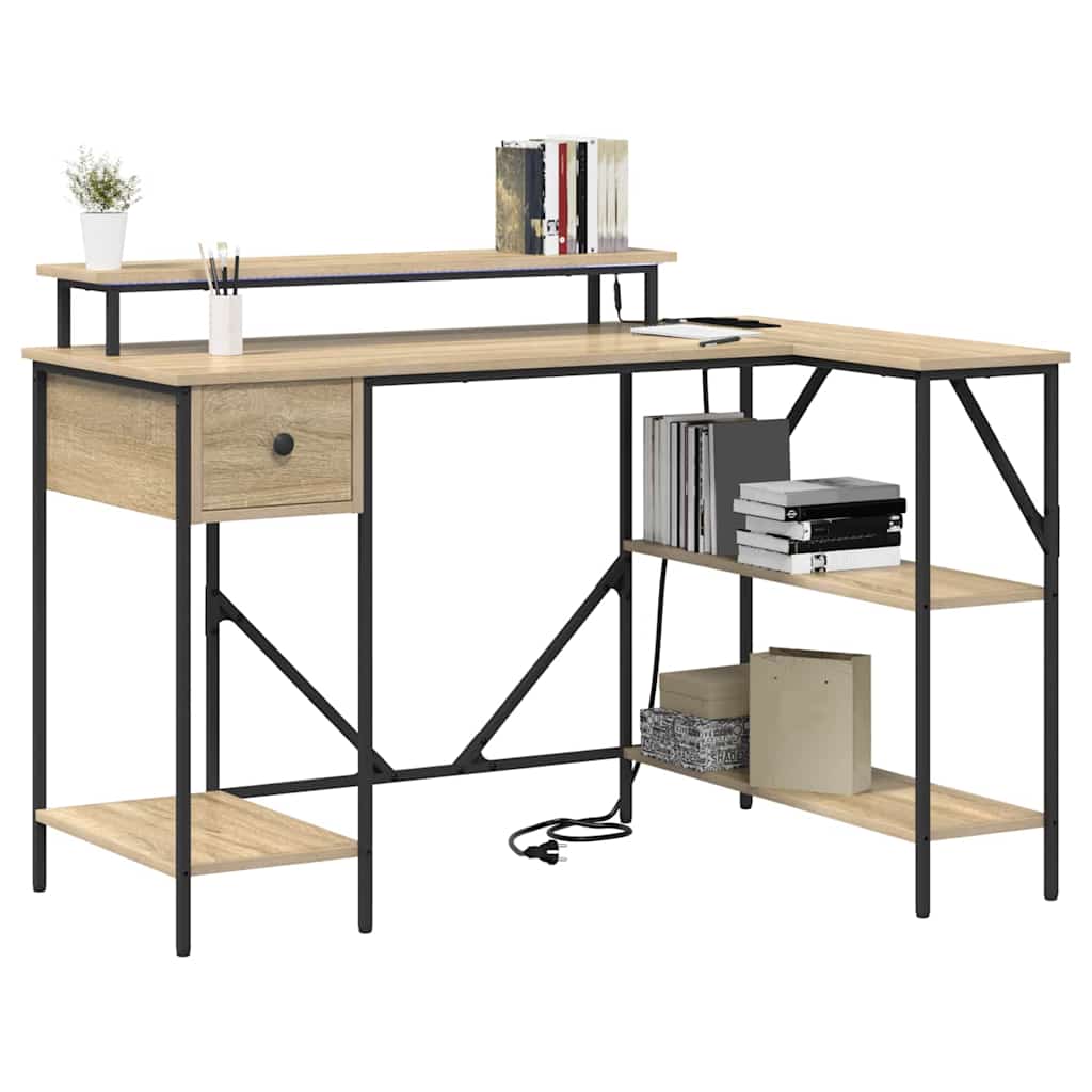 Bureau met lade Sonoma Eiken 120 x 79 x 86,5 cm Bewerkt hout