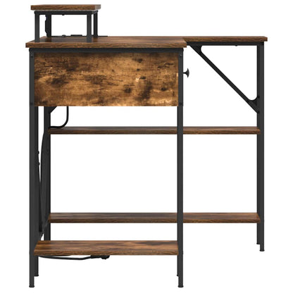 Bureau met lade Gerookt eiken 120 x 79 x 86,5 cm Bewerkt hout