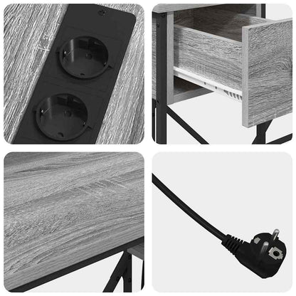 Bureau met lade Grijs Sonoma 120 x 79 x 86,5 cm Bewerkt hout