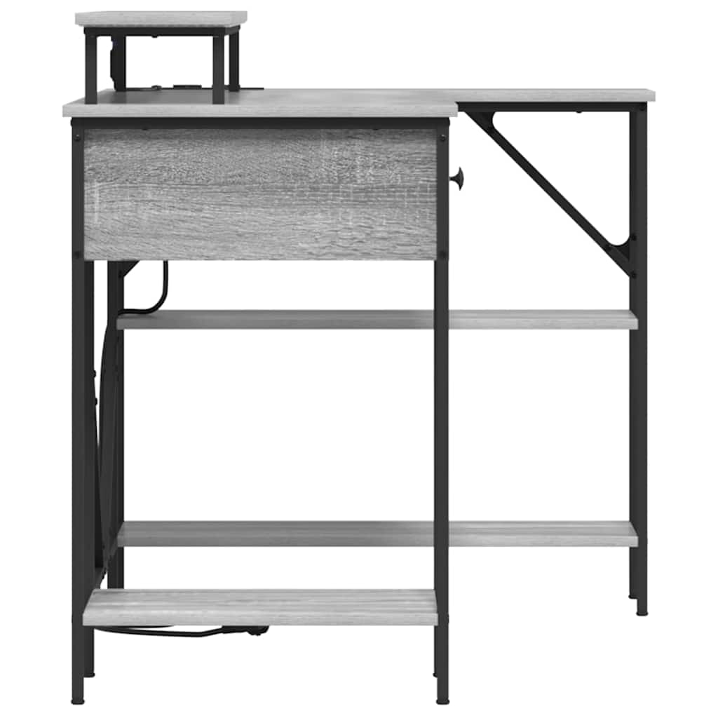 Bureau met lade Grijs Sonoma 120 x 79 x 86,5 cm Bewerkt hout