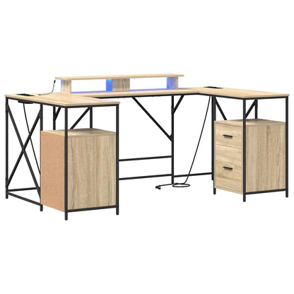 Bureau met lade Sonoma Eiken 182 x 101 x 87,5 cm Bewerkt hout