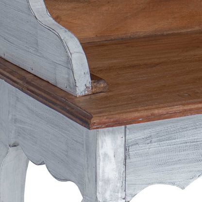 Schrijfbureau Bruin en wit 80 x 40 x 92 cm Massief mahoniehout