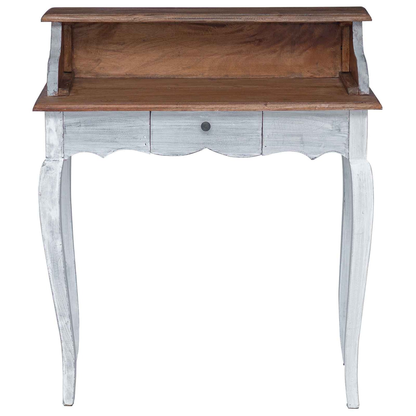 Schrijfbureau Bruin en wit 80 x 40 x 92 cm Massief mahoniehout