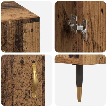 Bureau met plank Oud hout 140 x 50 x 75 cm Bewerkt hout