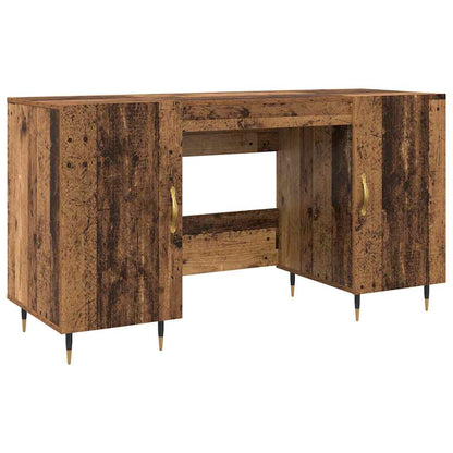 Bureau met plank Oud hout 140 x 50 x 75 cm Bewerkt hout