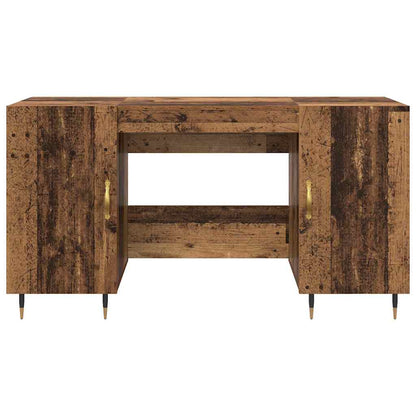 Bureau met plank Oud hout 140 x 50 x 75 cm Bewerkt hout
