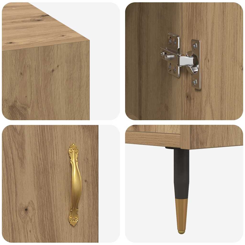 Bureau artisanaal eikenkleurig 140 x 50 x 75 cm Bewerkt hout