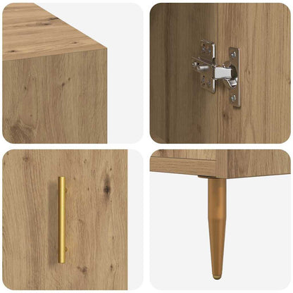Bureau met plank artisanaal eikenkleurig Bewerkt hout
