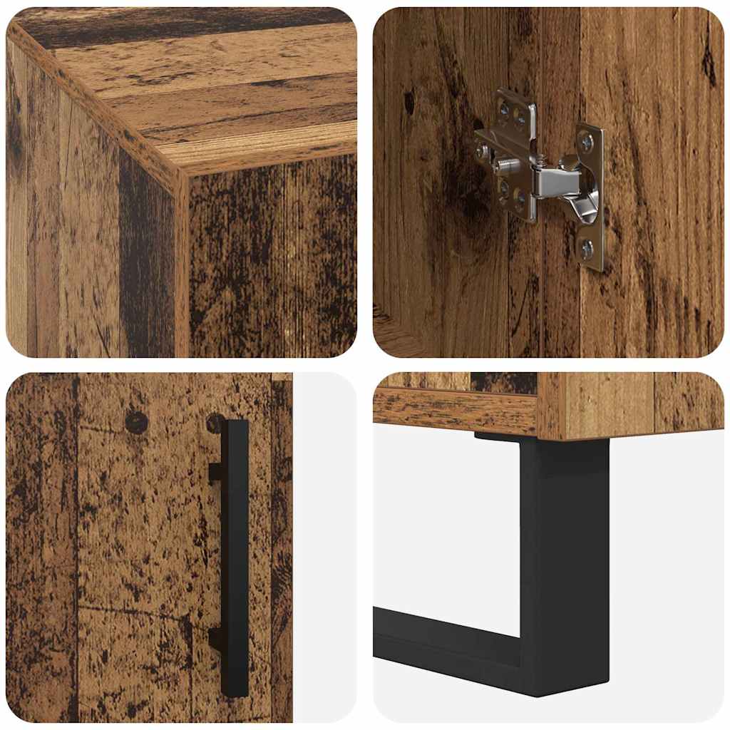 Bureau met plank Oud hout 140 x 50 x 75 cm Bewerkt hout