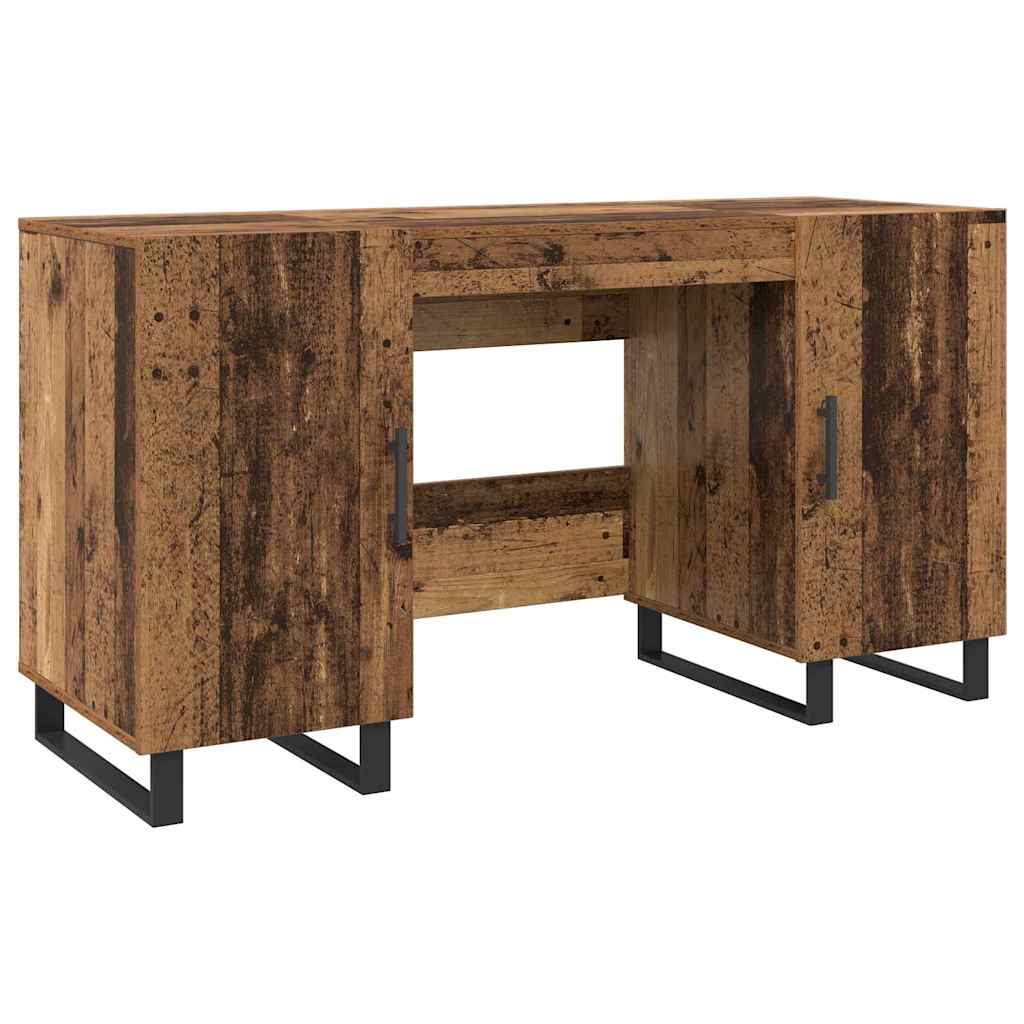 Bureau met plank Oud hout 140 x 50 x 75 cm Bewerkt hout