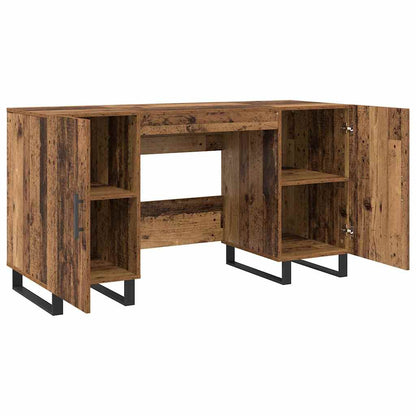 Bureau met plank Oud hout 140 x 50 x 75 cm Bewerkt hout