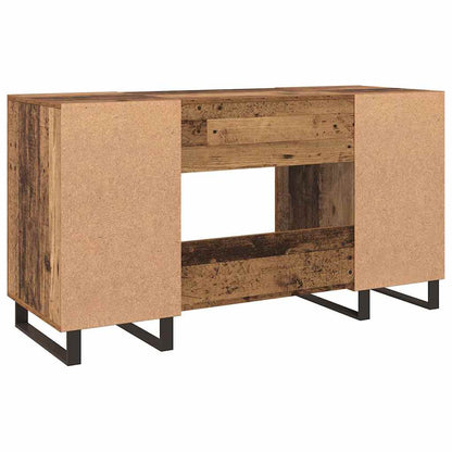 Bureau met plank Oud hout 140 x 50 x 75 cm Bewerkt hout
