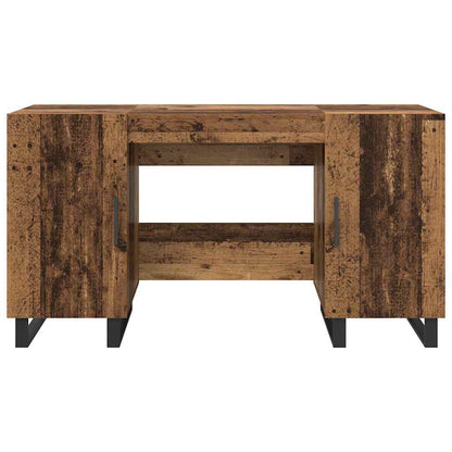 Bureau met plank Oud hout 140 x 50 x 75 cm Bewerkt hout