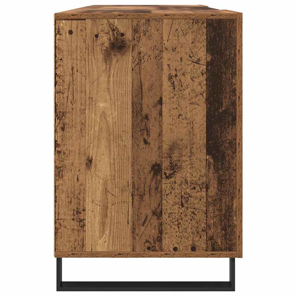 Bureau met plank Oud hout 140 x 50 x 75 cm Bewerkt hout