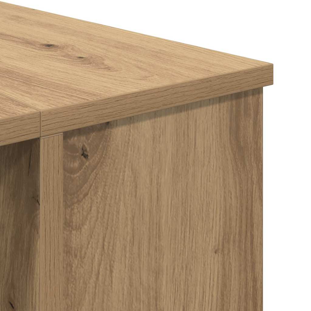 Bureau artisanaal eikenkleurig 140 x 50 x 75 cm Bewerkt hout