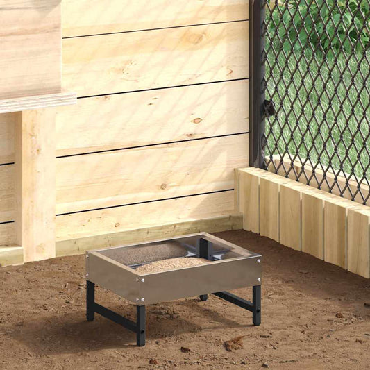 Vogeleter Zilver 80 x 28 x 13.5 cm Gegalvaniseerd staal