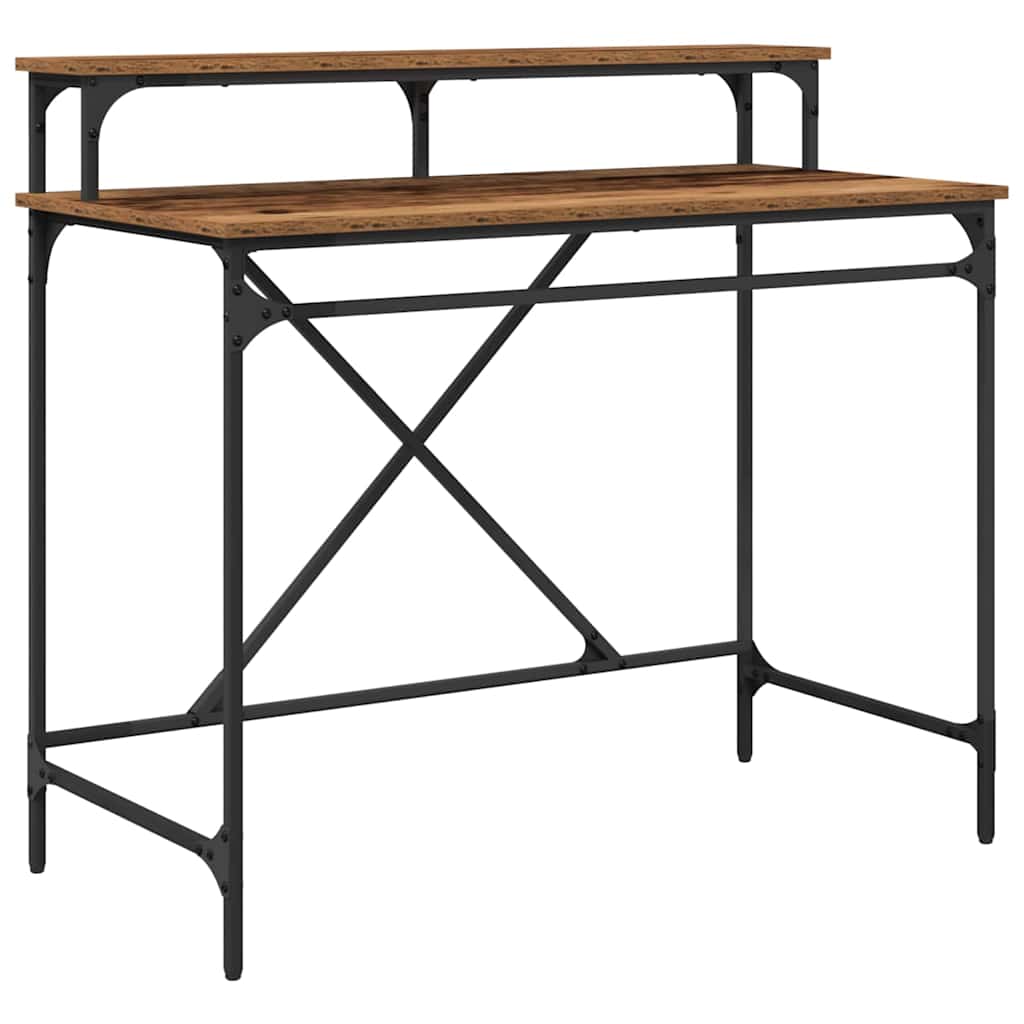 Bureau Oud Hout 100 x 50 x 90 cm Bewerkt hout