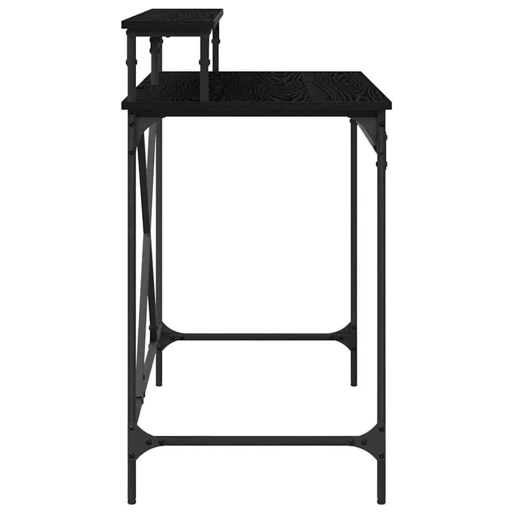 Bureau Zwart Eiken 100 x 50 x 90 cm Bewerkt hout