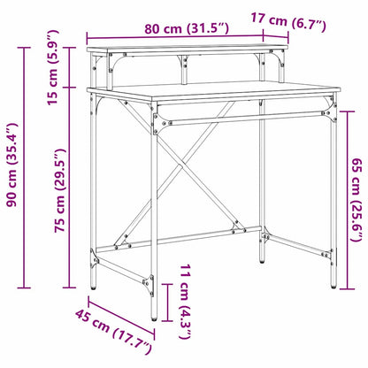 Bureau Oud Hout 80 x 50 x 90 cm Bewerkt hout