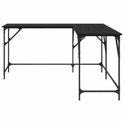 Bureau Zwart Eiken 149 x 149 x 75 cm Bewerkt hout