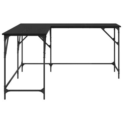 Bureau Zwart Eiken 149 x 149 x 75 cm Bewerkt hout