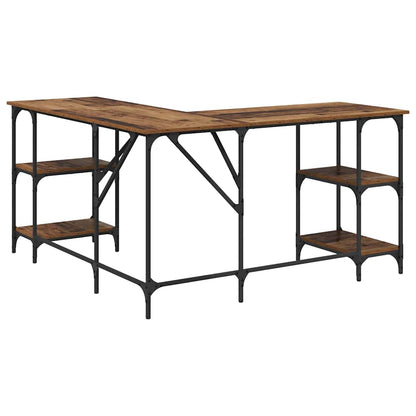 Bureau Oud Hout 139 x 139 x 75 cm Bewerkt hout