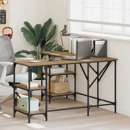 Bureau Artisan Eiken 139 x 139 x 75 cm Bewerkt hout