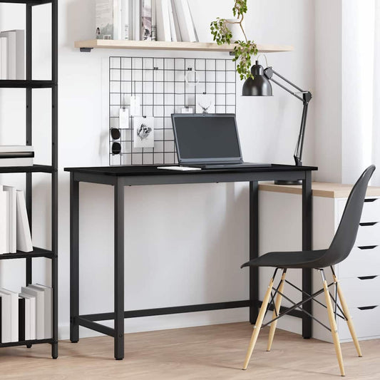 Tafel Zwart Eiken 80 x 50 x 76,5 cm Engineered hout en staal