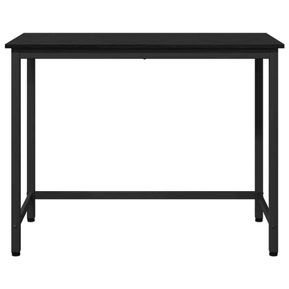 Tafel Zwart Eiken 80 x 50 x 76,5 cm Engineered hout en staal